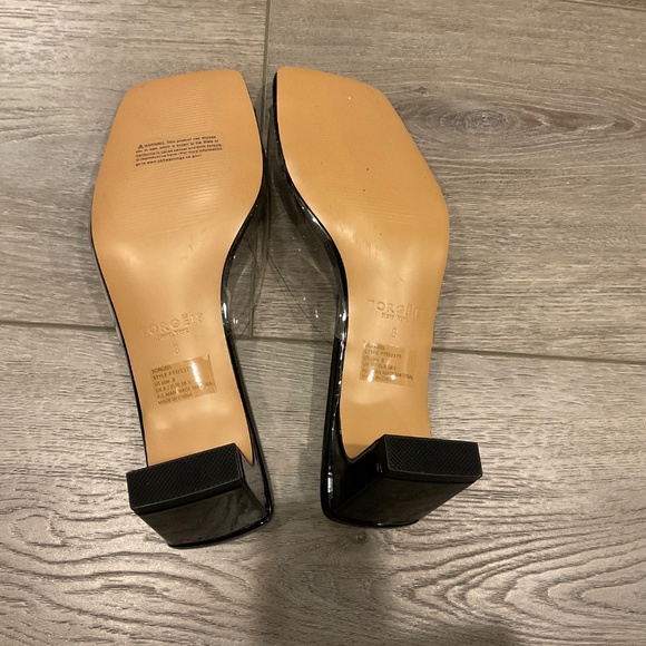 TORGEIS Amzryllis Sandal Black Clear Size 8 NWOT - Picture 6 of 9